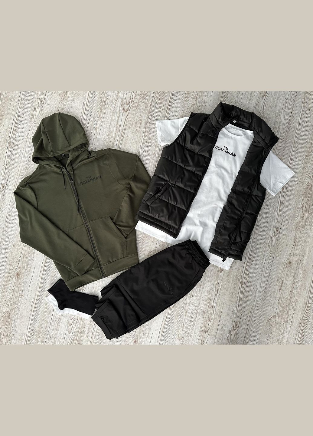 Комплект 5 в 1 с кофтой на змейке (двунитка) No Brand (316944497)