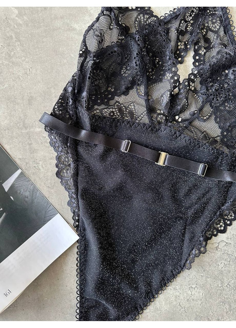 Боді чорне з м’якою чашечкою та зйомним поясом Vital-Textile 136/49 (361853753)