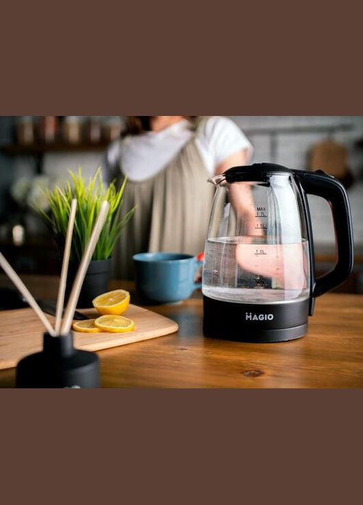 Електрочайник МG-505 1,7л/1850Вт/термостійке скло Magio (324621287)