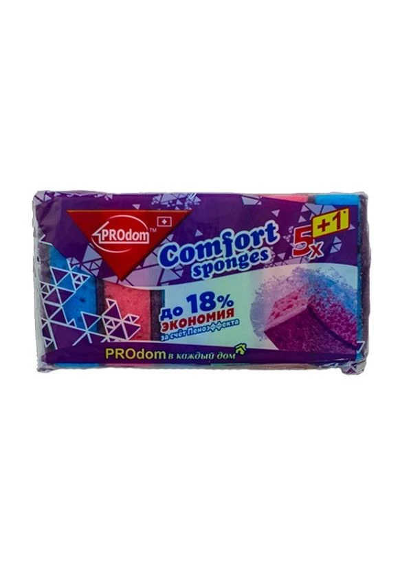 Губка кухонна 5+1шт Comfort Sponges Prodom (90*60*30) No Brand (386639536)