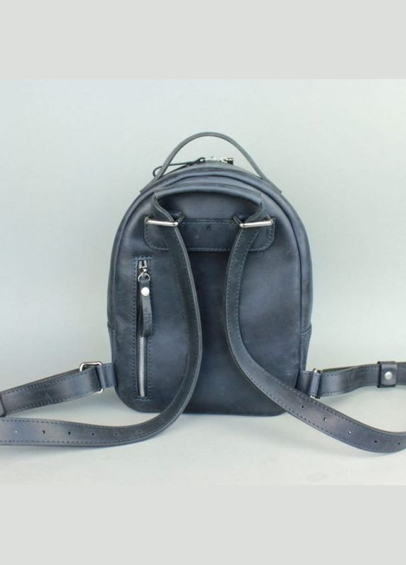 Рюкзак женский кожаный с ремнем через плечо Groove S синий винтажный The Wings (301871775)