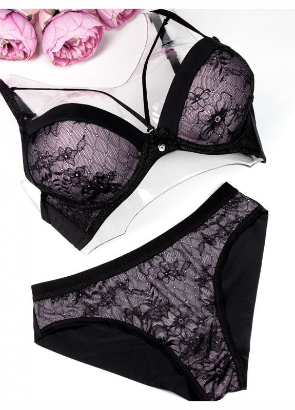 Сиреневый демисезонный комплект bl2-726 черно-сиреневый ISSA PLUS