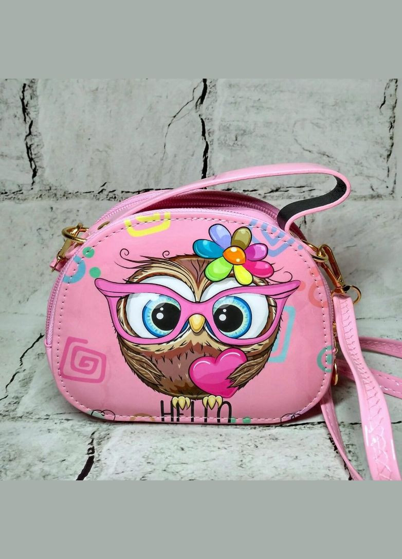 Сумочка дитяча лакова Сова рожева No Brand (327368180)