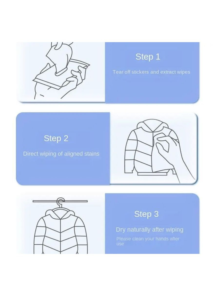 Чистящие влажные салфетки 12 салфеток с лимоном для пуховика быстрое удаление пятен без стирки протирка одежды No Brand (317257661)