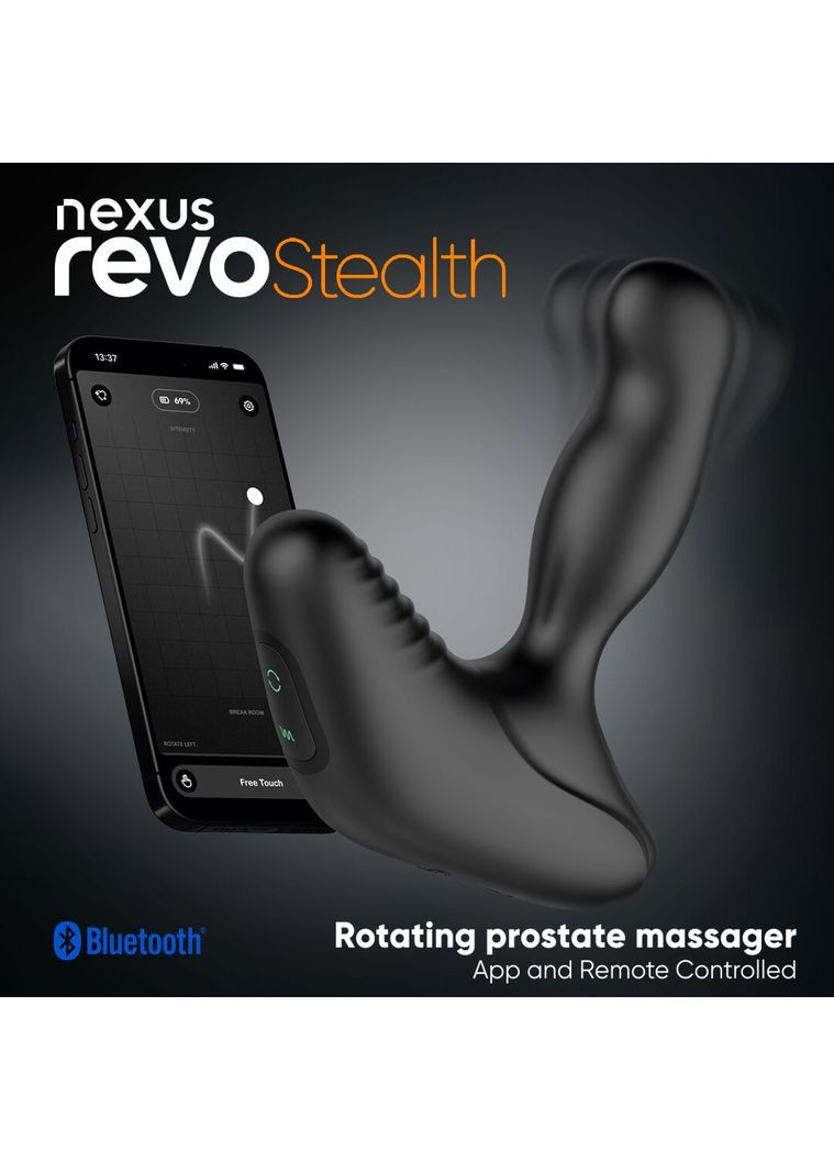 Смарт-масажер простати Revo Stealth with APP, вібрація+ротація, пульт ДУ, до 10 годин роботи - CherryLove Nexus (366962671)
