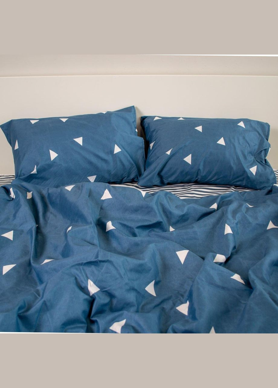 Постільна білизна Сімейний 150х210 наволочка 50х70 2шт Синій (П4К-LAP-policot-008-04) No Brand (342097388)