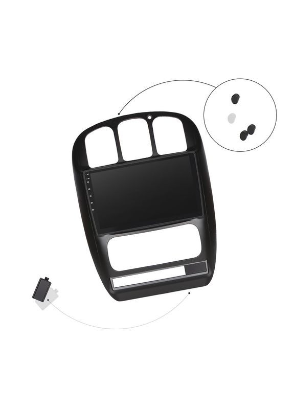 Штатна магнітола для Chrysler Voyager IV Рестайлінг 2004-2008 екран 10" 4/32Gb 4G Wi-Fi GPS Top 4 шт. Lesko (336197928)