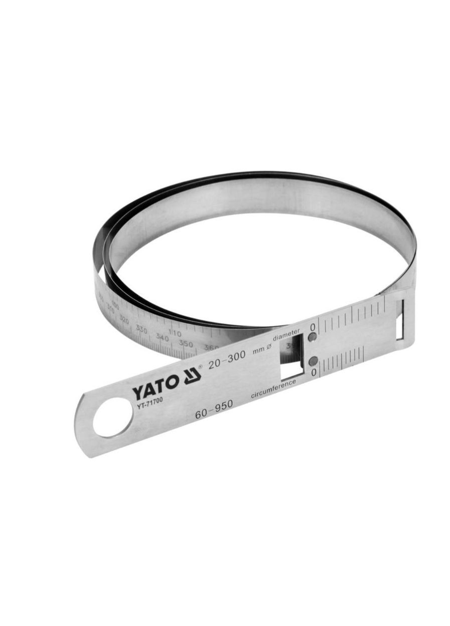 Циркометр, сталева стрічка для вимірювання діаметра та кола 60950мм, нержавіюча сталь YT-71700 YATO (291986095)