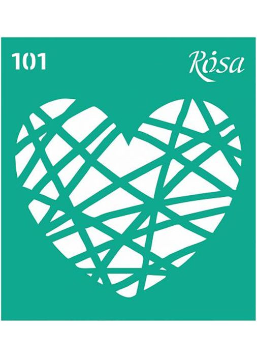 Трафарет многоразовый самоклеющийся № 101 Love 9 х 10 см (3625170) Rosa (352190592)