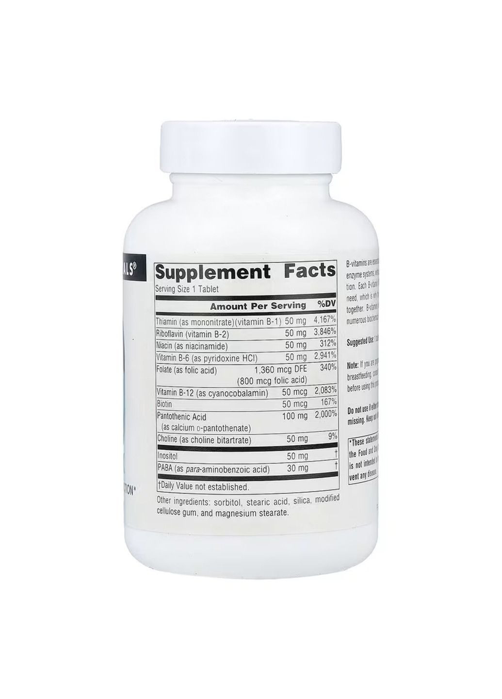 Комплекс вітаміну B-50 Vitamin B-50 Complex 50mg - 50 tabs Source Naturals (364201545)