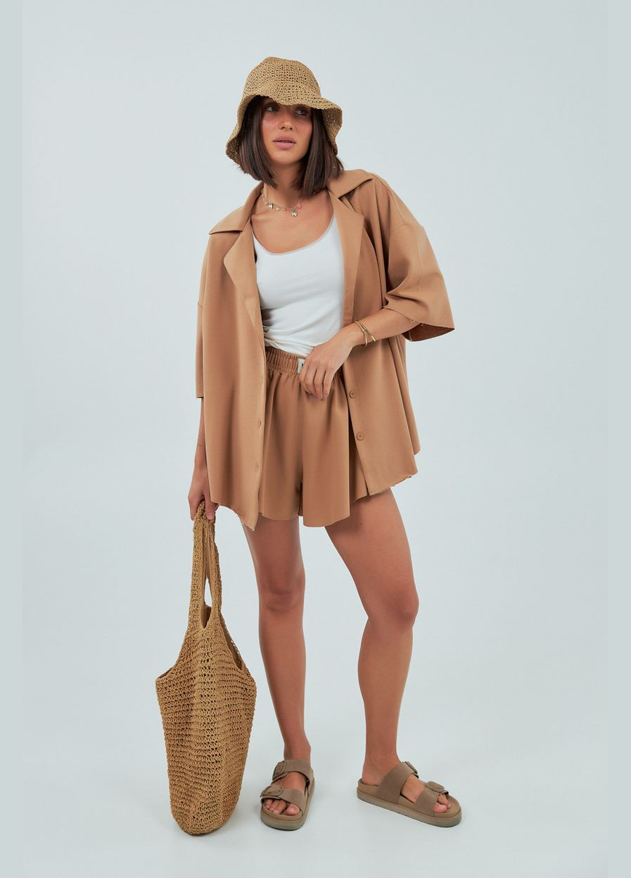 Трикотажний костюм з шортами та сорочкою Lurex (339433450)