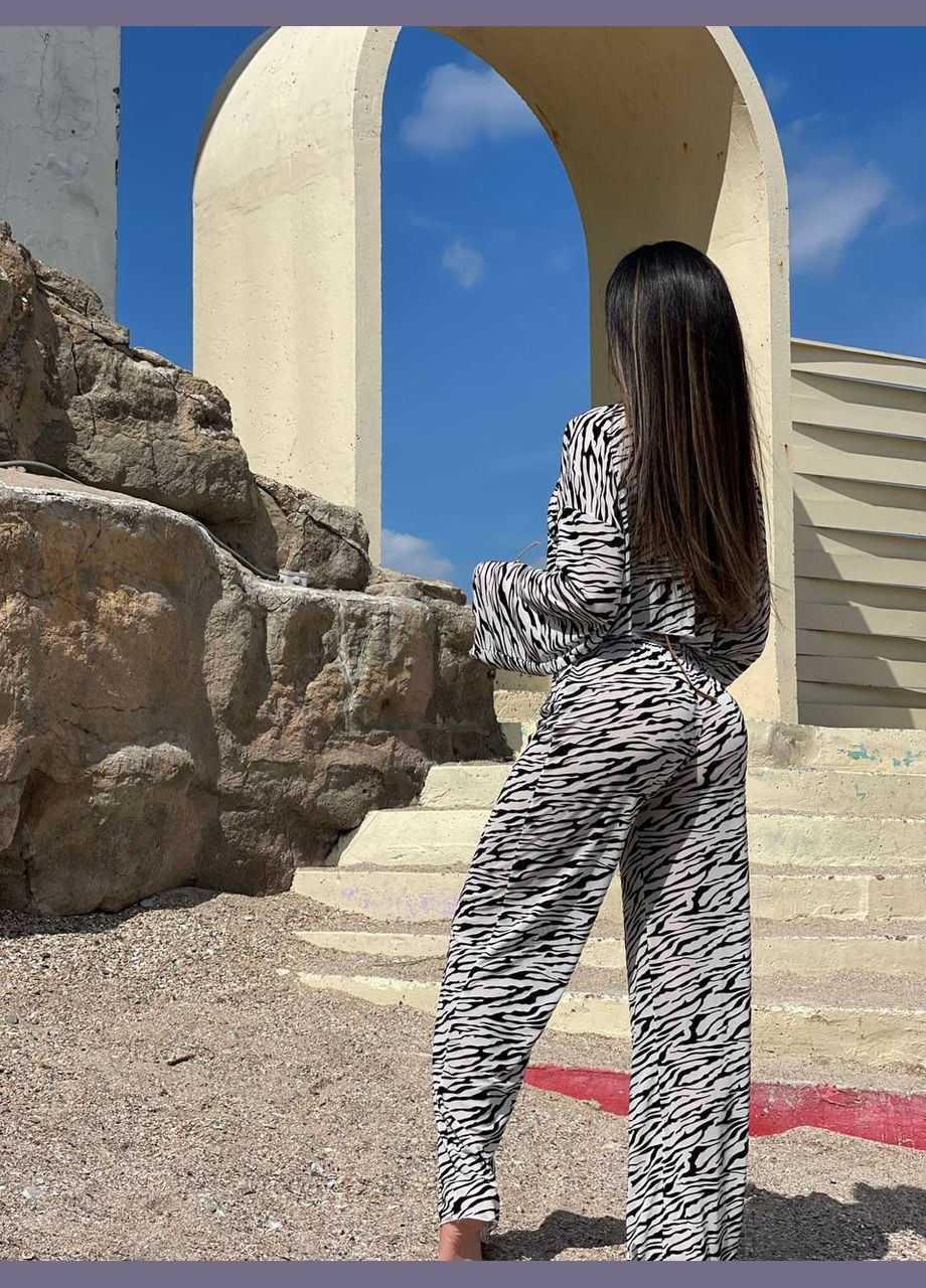 Костюм пляжный стрейч сетка брюки и топ No Brand (333964786)