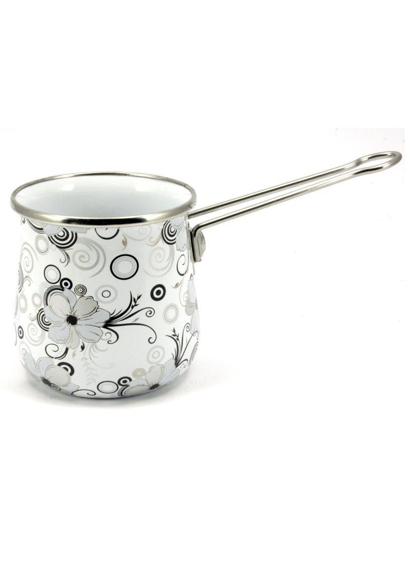 Турка эмалированная Кружево 0,6 л из углеродистой стали (1279) Interos (323439588)