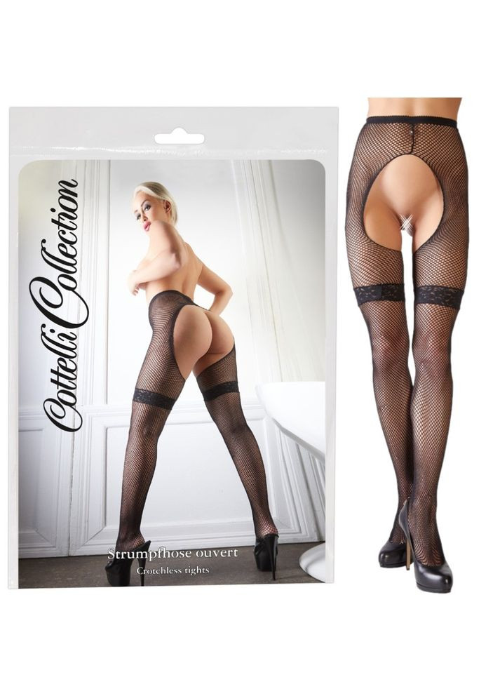 Колготки из сетки с открытой промежностью "net tights M/L" Cottelli Collection (302968528)