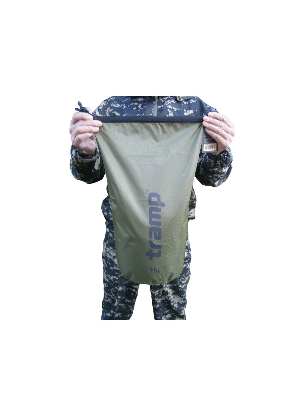 Гермомішок водостійкий TRA-112-olive 15 літрів Tramp (302391669)