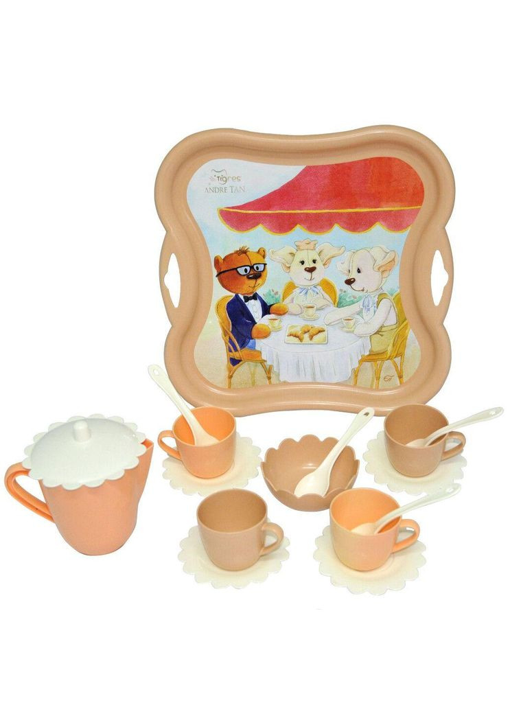 Набір іграшкового посуду чайний "Модне чаювання" 16 ел. Tigres Тигрес (338425876)