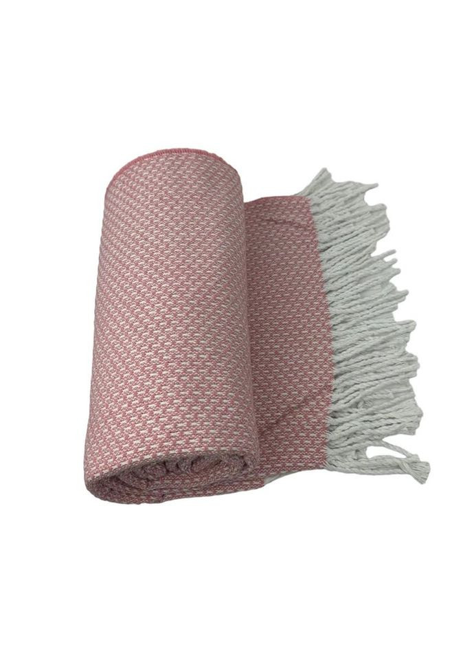 Бавовняний плед Valencia Владі Валенсія 3178 Рожевий 140х200 Коттон 50% Vladi (317733207)