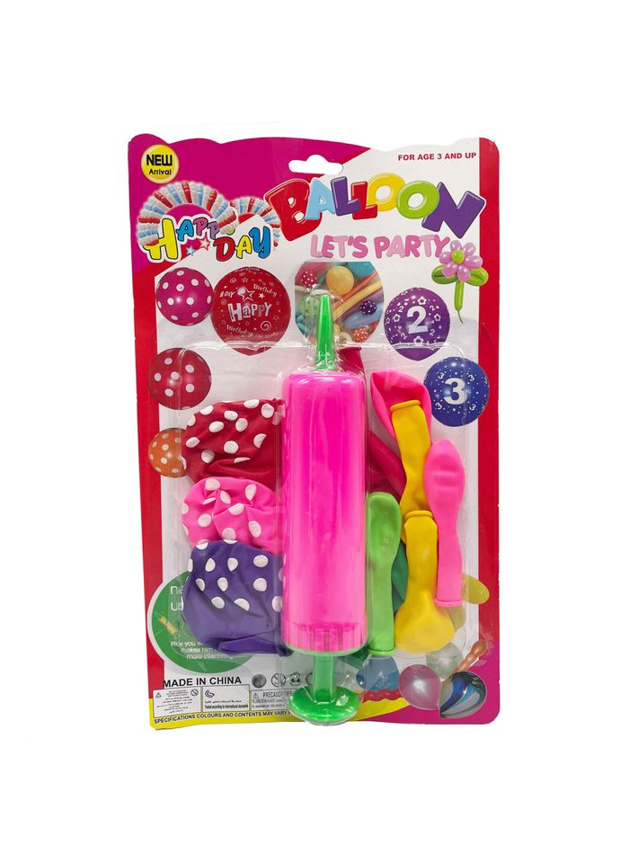 Набір Повітряних кульок MK5480 насос, 14 шт, на аркуші Рожевий BMW (308254164)