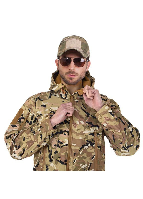 Ветровка тактическая с флисом TY-0369 Камуфляж Multicam (06508118) FDSO (296687117)