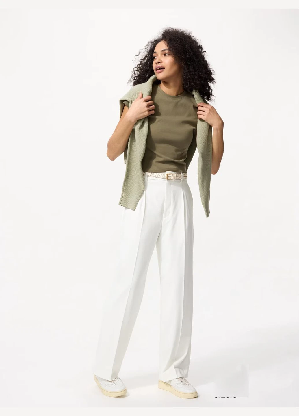 Широкі штани-палацо 464886-white Uniqlo (365877680)