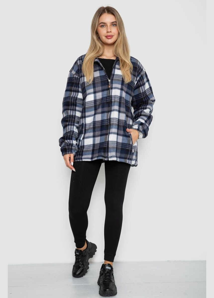 Комбінований демісезонний кофта-сорочка на блискавці утеплена Ager 244R2210