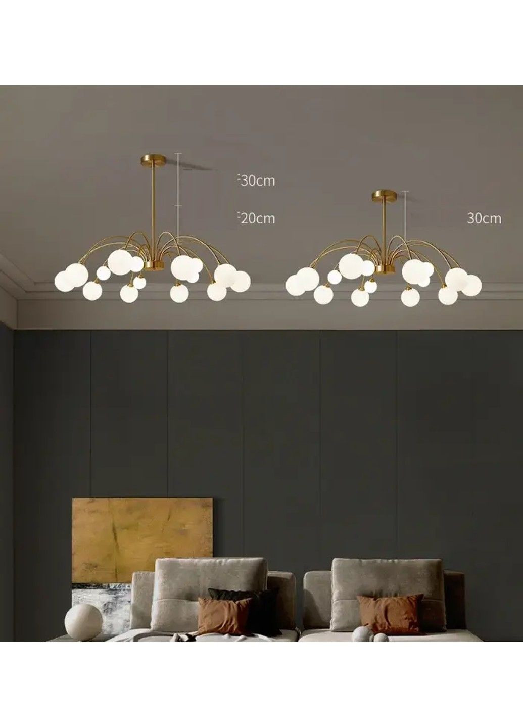 Світлодіодна люстра Венера 5041 (Золота) на 9 плафонів No Brand (331639385)