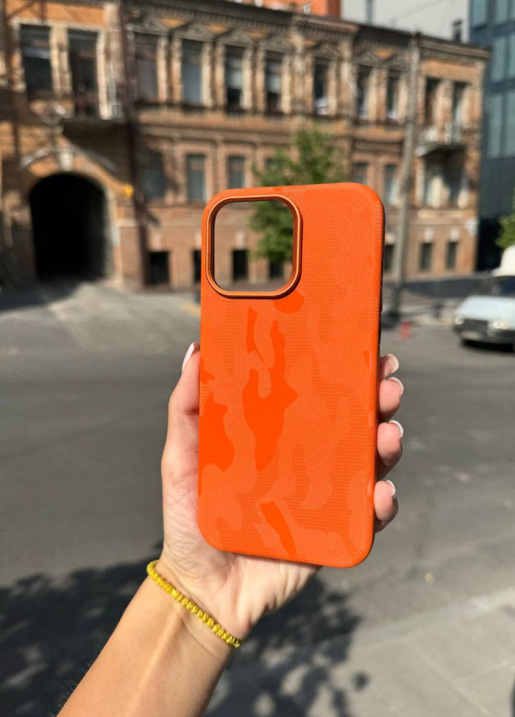 Чехол тканевый с MagSafe для iPhone 16 Pro Max Orange / чехол айфон 16 про макс оранжевый магсейф No Brand (351377806)