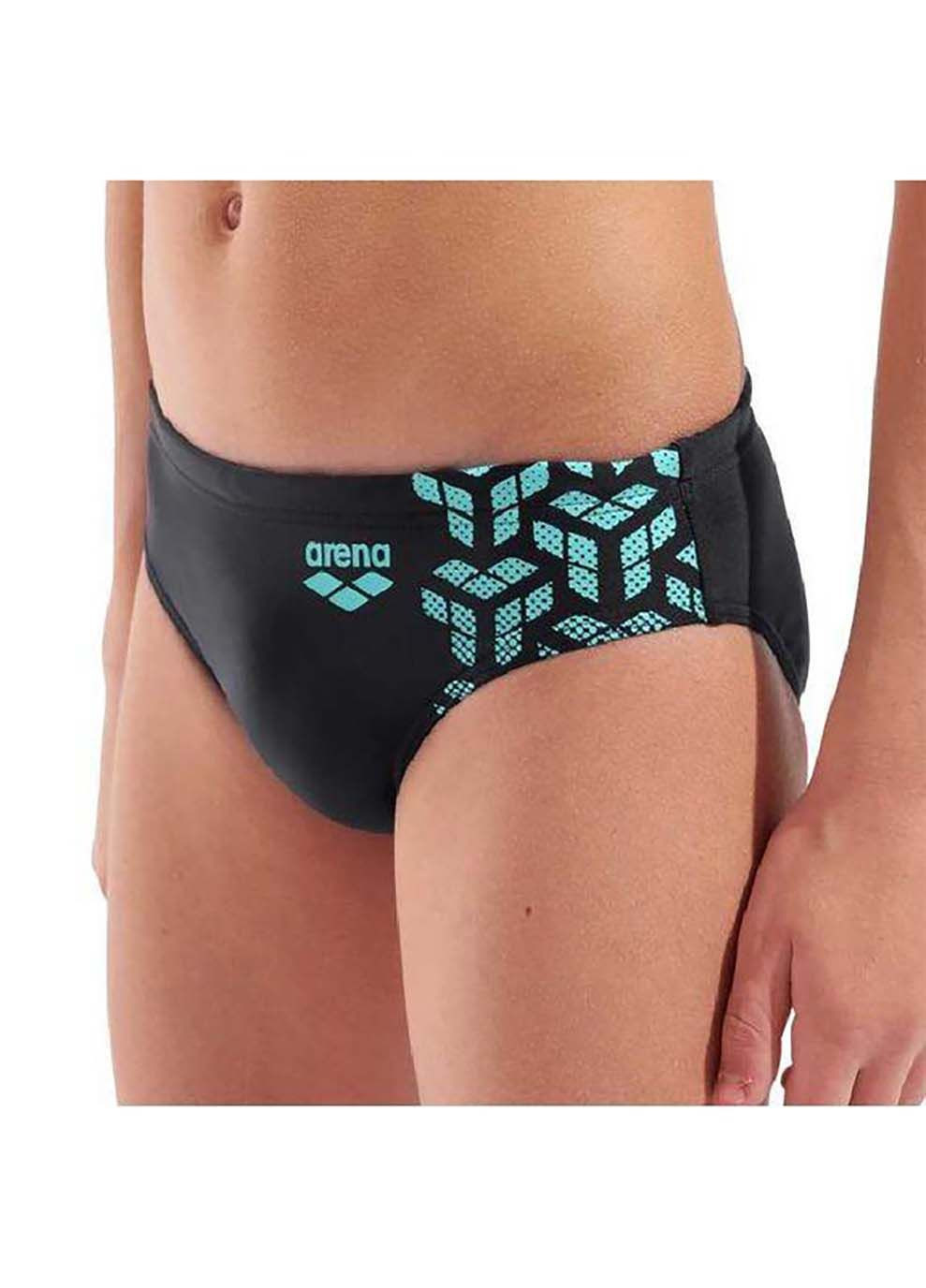 Плавки-слипы для мальчиков KIKKO V SWIM BRIEFS GRAPHIC Черный, Бирюзовый Arena (367600299)