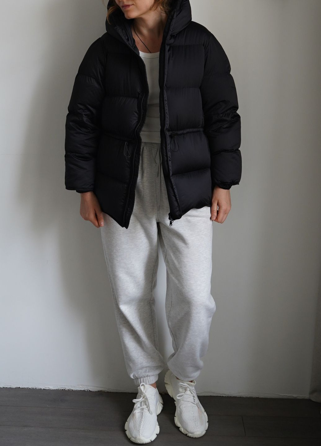 Чорний зимній Пуховик One