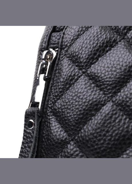 Сумка кросс-боди через плечо женская кожаная с металлическими ножками маленькая Черный 35724 Vintage (336889621)