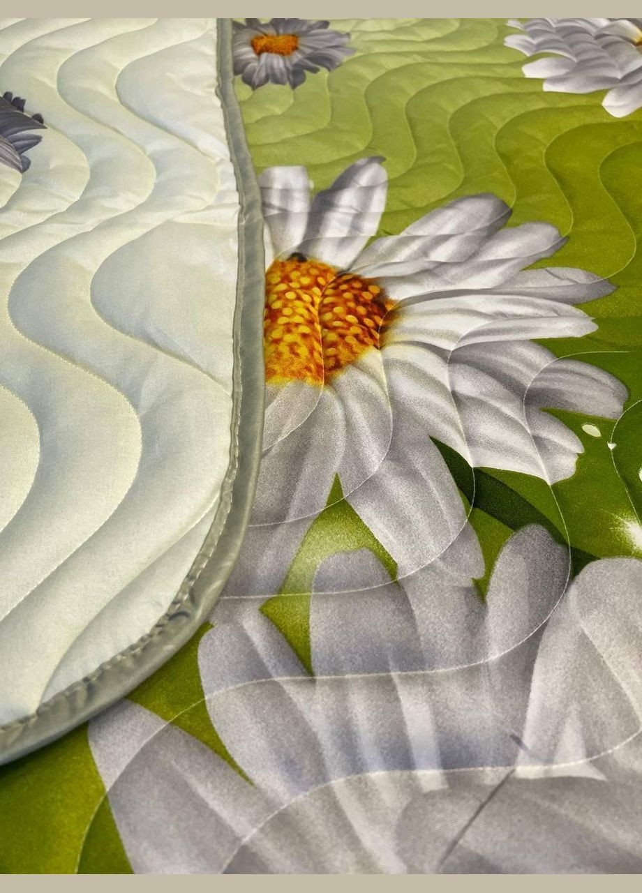 Ковдра з натуральним наповнювачем Євро мікрофібра 200х215 см зелена (П4К-lito-kovdra-003-55) No Brand (306633825)