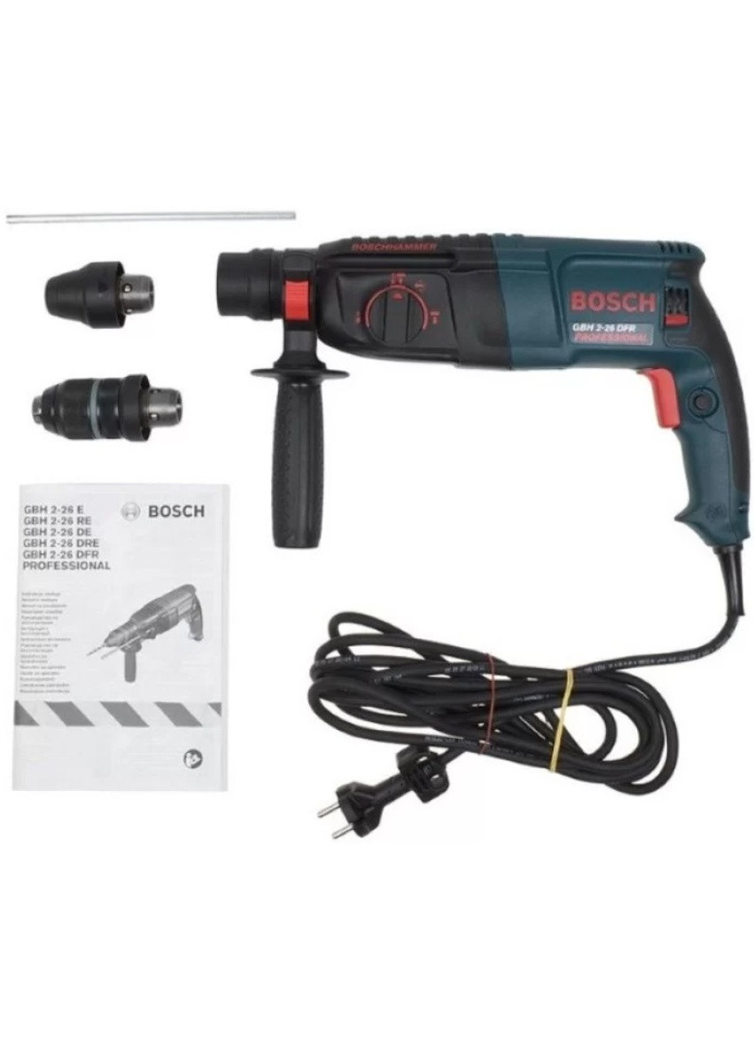 Сетевой перфоратор GBH 2-26 DFR Professional (SDS+, 800 Вт) + кейс и допольнительный патрон (20138) Bosch (295032508)