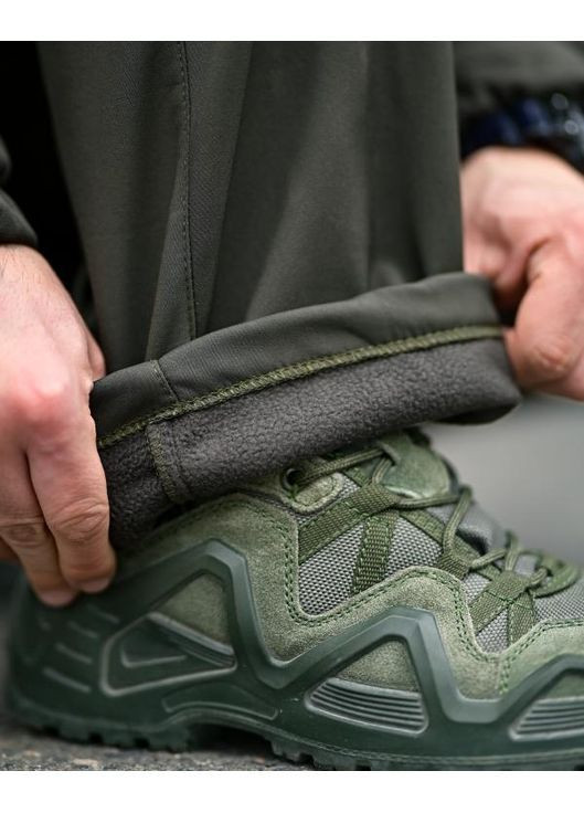 Тактичний чоловічий зимовий костюм SoftShell олива No Brand