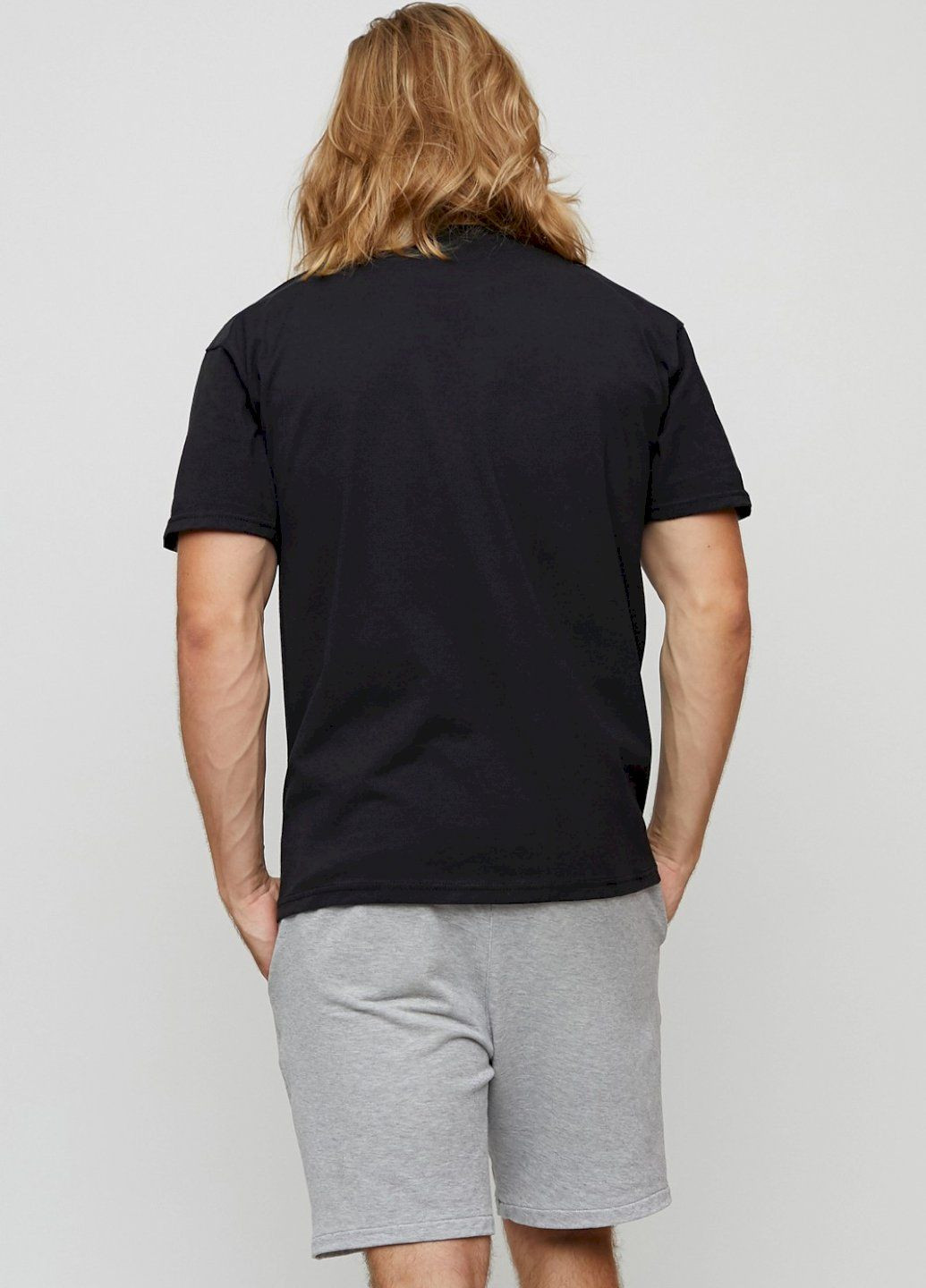 Черная футболка мужская basic /air print/ YAPPI