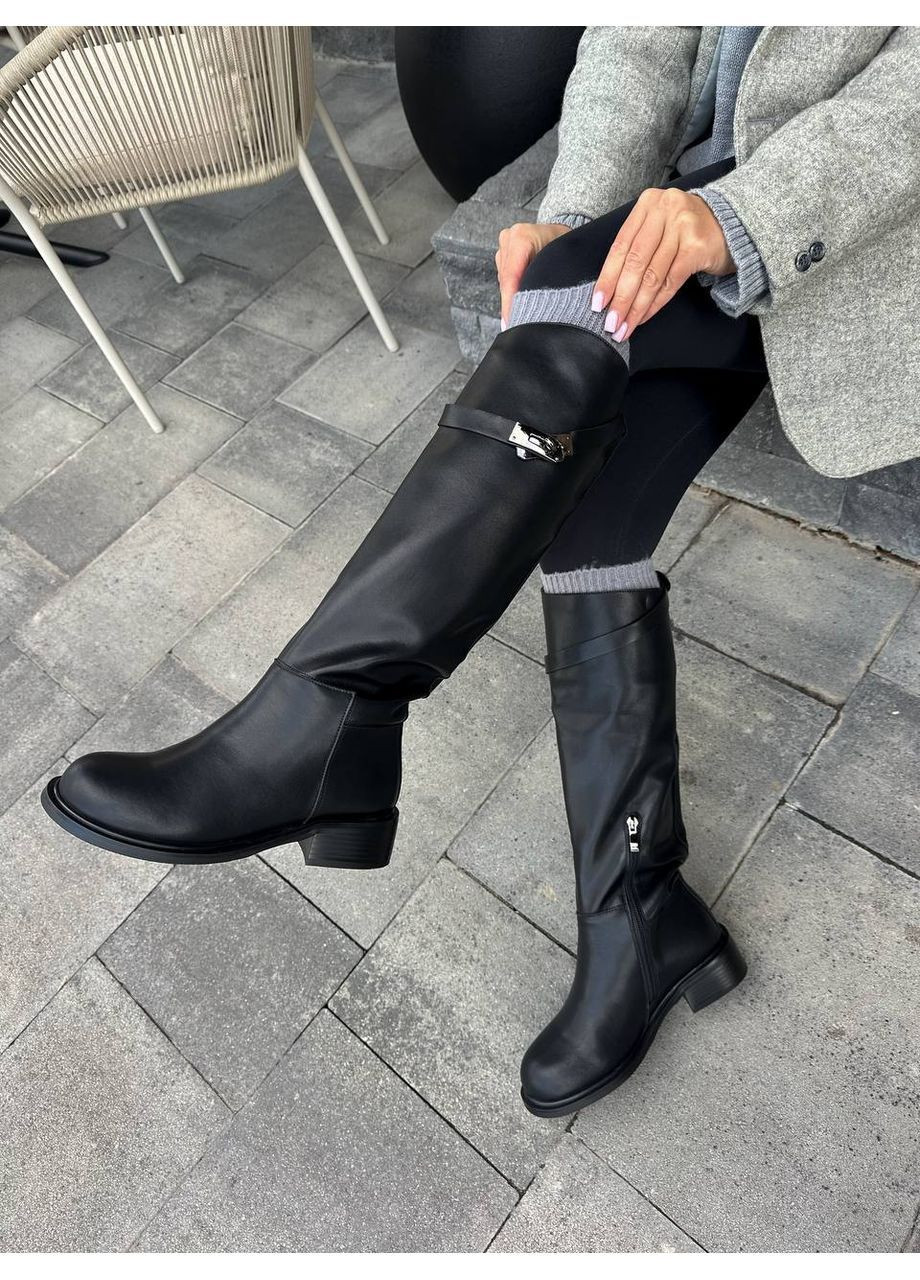 Жіночі зимові чоботи жокеї натуральна шкіра євро зима No Brand (371387614)