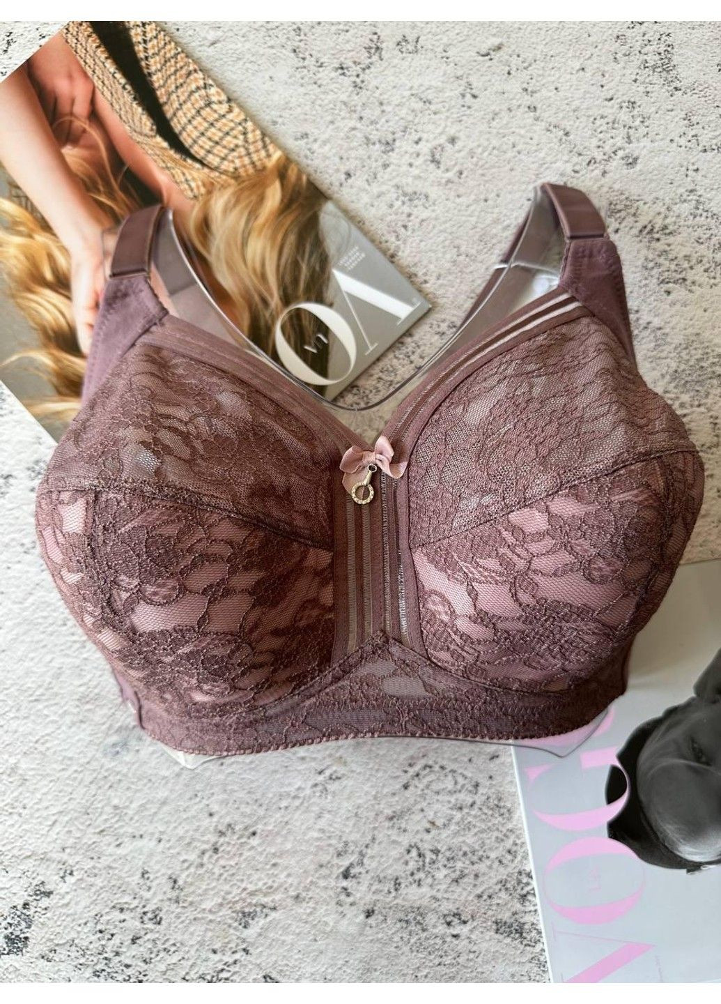 Коричневий бюстгальтер на чашку е без кісточок і без поролону,, коричневий Lanny Mode