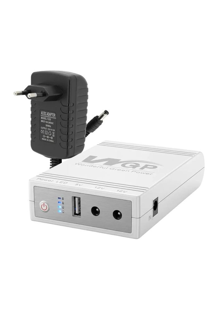 Комплект Mini UPS с блоком питания: источник бесперебойного питания Mini UPS UPS103C 16000mAh 5V/12V/12V, Li-ion 4*4Ah, для WGP (385407400)