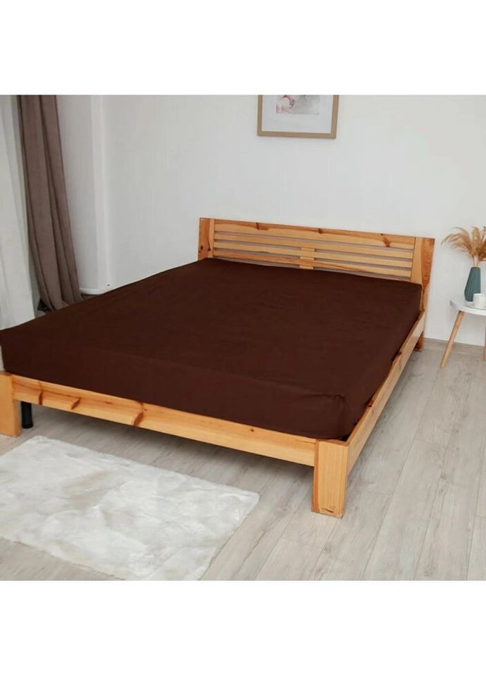 Простирадло-чохол на гумці євро Натхнення 2-04071-28110 215х240 см шоколадна ТЕП (335583870)