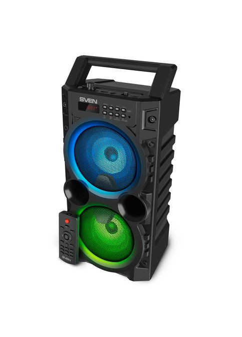 Колонка PS-440 Black (20W, TWS, Bluetooth, FM, USB, microSD, LED-display, RC, 2x2000mA*h) Sven (333824381)