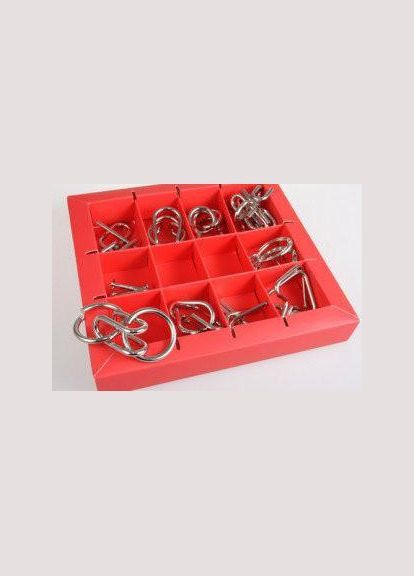 Набір головоломок 10 Metall Puzzles red Eureka 3D Puzzle 473358, 10 головоломок No Brand (329894577)