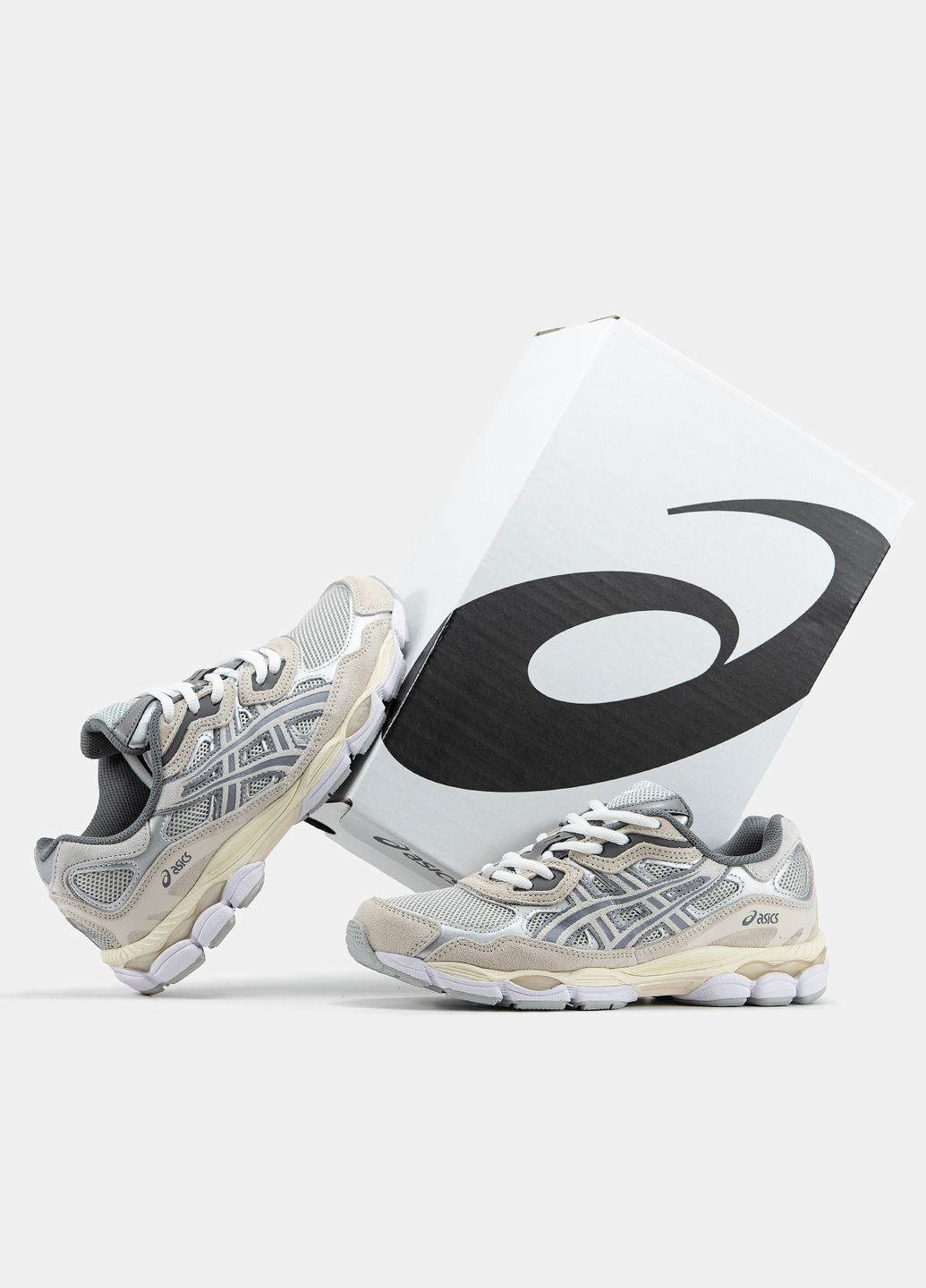 Кросівки жіночі і чоловічі Asics Gel-NYC grey beige | Асікс Гель-НЮК сірі демісезони (316706300)