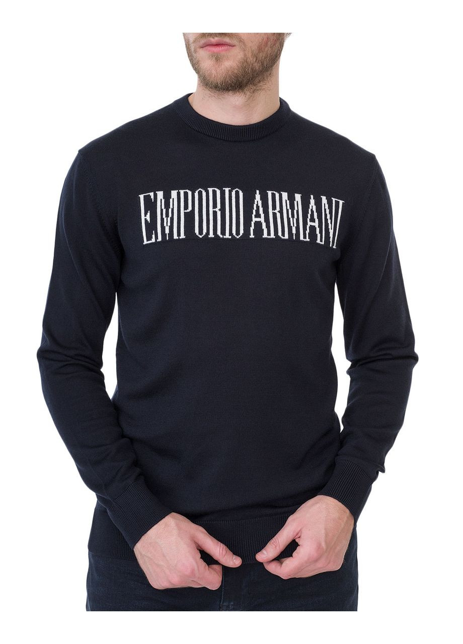 Синий джемпер мужской Emporio Armani