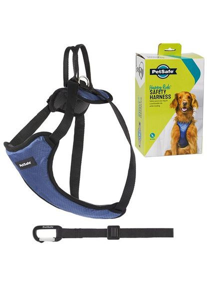 Шлей безопасности в автомобиль Happy Ride Safety Harness L для собак весом 22,434 кг Черно-синий (852185001637) PetSafe (279564986)
