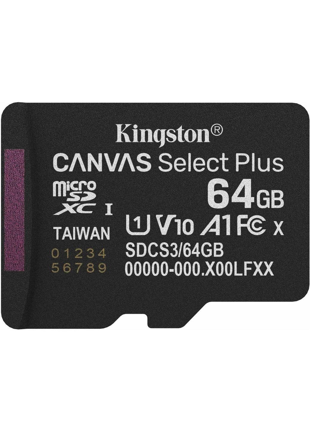 Карта памяти microSDXC Canvas Select Plus 64GB Class 10 UHS-I U1 V10 A1 (SDCS3/64GBSP) [145138] Kingston (399342206)
