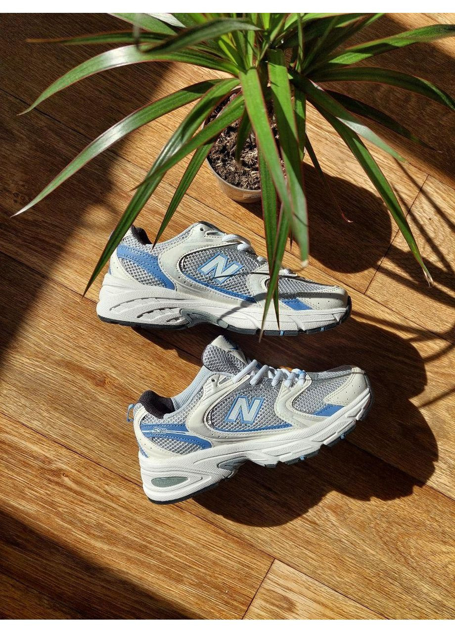КРОССОВКИ ЖЕНСКИЕ NEW BALANCE 530 WHITE MINT НЬЮ БЕЛАНС 530 No Brand белые демисезоны (367171403)