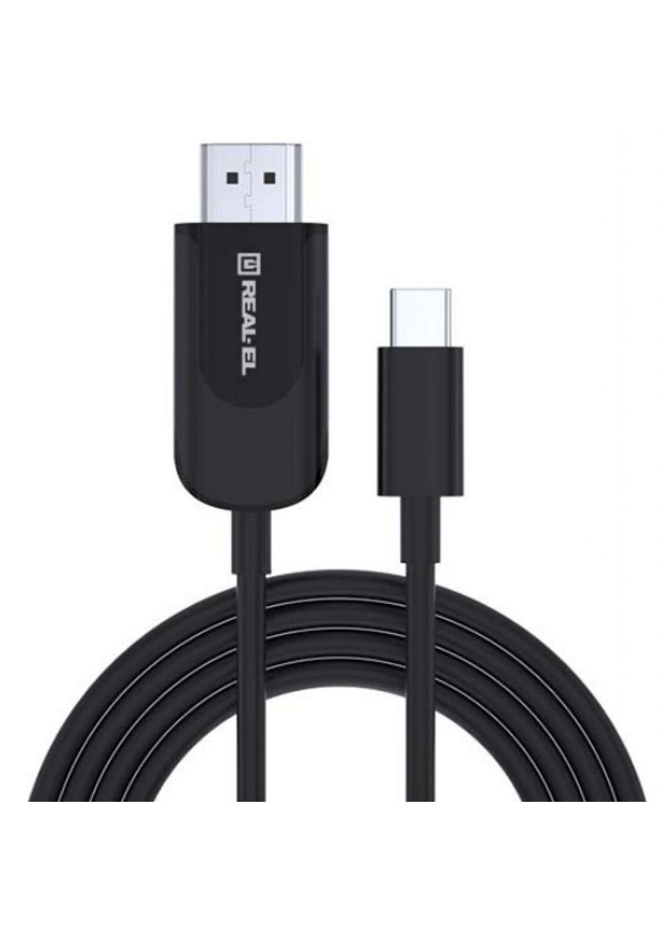 Перехідник USB TypeC to HDMI 1.8m CHD-180 4K 60Hz (EL123500044) Real-El usb type-c to hdmi 1.8m chd-180 4k 60hz (268144084)