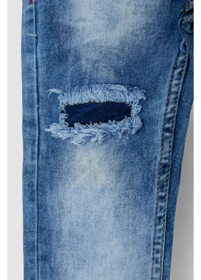 Синие демисезонные прямые джинсы для девочек, 247r2826-1 Ager