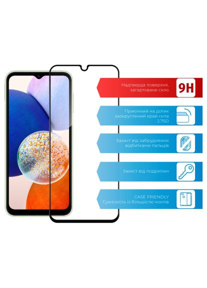 Стекло защитное (1283126559747) ACCLAB Full Glue Samsung A14 (366663124)