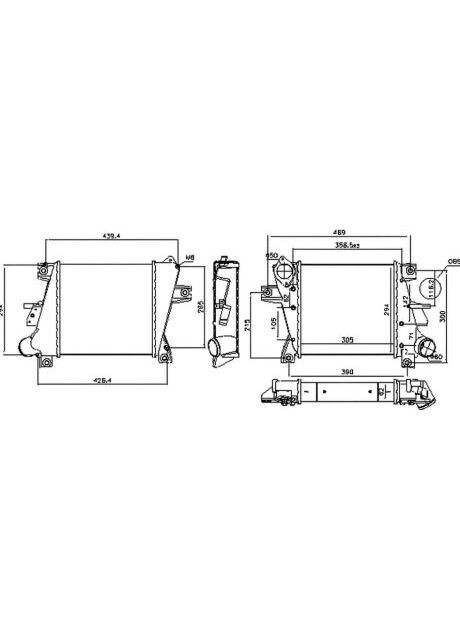Радиатор наддува NISSAN X-TRAIL T30 (05-) 2.2 DCI (+) 96407 Nissens (368131347)