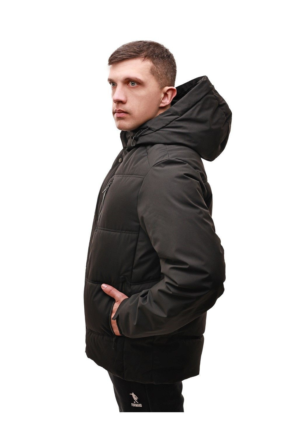 Черная зимняя куртка зимняя мужская No Brand